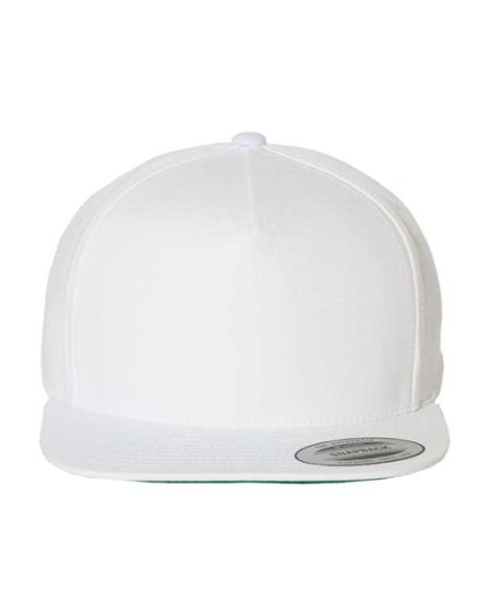 YP Classics 6007 Five-Panel Cotton Twill Snapback Cap – 100% Cotton Flat Bill High-Profile