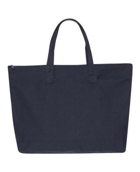 Liberty Bags 8863 Canvas Tote Bag with Top Zippered Closure – 10 oz./yd², 100% cotton canvas | Gusseted/zippered