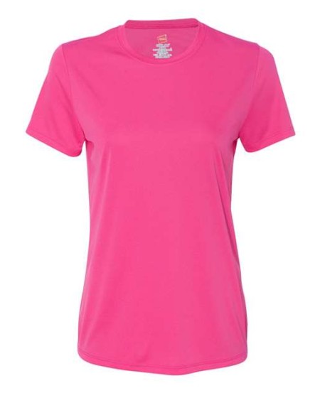 Hanes 4830 Women's Cool DRI Performance T-Shirt – 4 oz. 100% Polyester Short-Sleeve Tee | S–3XL