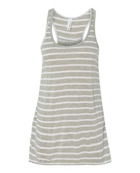 BELLA CANVAS 8800 Women's Flowy Racerback Tank – 3.7 oz. 65/35 Poly/Viscose Women's Flowy Racerback Tank | A-Line Body, Merrowed Hem | Multiple Fabric Variations by Color