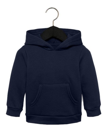 BELLA + CANVAS 3719T Toddler Sponge Fleece Pullover Hoodie Sweatshirt – 8 oz. 52/48 Airlume Cotton/Poly Fleece Toddler Hoodie | 2T–5T