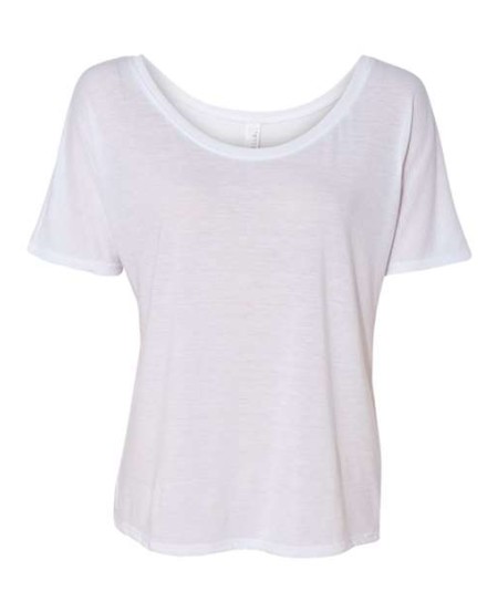 BELLA CANVAS 8816 Women's Slouchy Tee – 3.7 oz. 65/35 Poly/Viscose Women's Scoop-Neck Slouchy Short-Sleeve Tee | Multiple Fabric Variations by Color