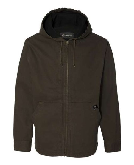 DRI DUCK 5090 Men’s Laredo Boulder Cloth™ Canvas Jacket with Thermal Lining – 12 oz. Quarry-Washed Cotton Canvas | Textured Thermal Lining | Three-Piece Hood