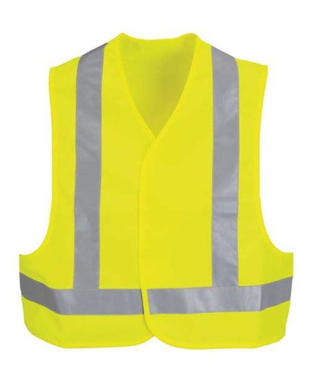 Red Kap VYV6 Hi-Visibility Safety Vest - 3.6 oz. 100% Polyester ANSI/ISEA 107-2015 Type R, Class 2 | Unisex S/M-4/5XL