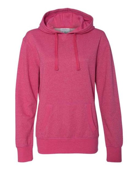 J. America 8860 Women's Glitter French Terry Hooded Sweatshirt – 8 oz. Women's pullover hoodie | S–3XL
