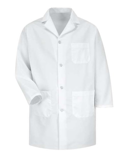 Red Kap KT34 Unisex Staff Coat – 6 oz. 80/20 Fine Line Twill, 4-Button, Sewn-On Belt, 39