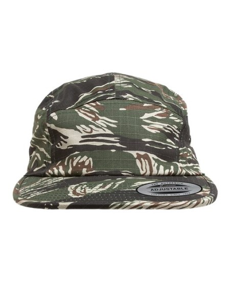 YP Classics 7005 Classic Jockey Flat Bill Cap – 100% Cotton Unstructured Five-Panel Nylon Clip