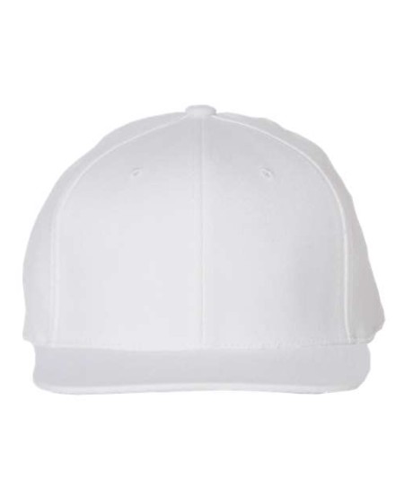 Flexfit 110F 110® Snapback Cap – 83/15/2 Acrylic/Wool/PU Spandex | Structured Six-Panel High-Profile | Flat Bill | Flexfit® Tech + Snapback | Moisture-Wicking Sweatband