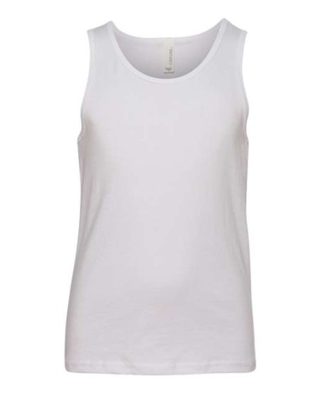 BELLA + CANVAS 3480Y Youth Jersey Tank – 4.2 oz. 100% Airlume Cotton Retail-Fit Youth Tank Top