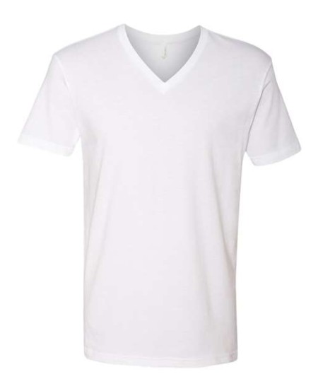 Next Level 3200 Unisex Cotton V-Neck T-Shirt – Unisex 4.3 oz./yd², 100% combed ring-spun cotto | XS–2XL