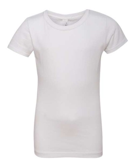 Next Level 3710 Girls' Cotton Princess T-Shirt – 4.3 oz. Combed Cotton Girls' Tee | XS(3/4)–XL(14/16)