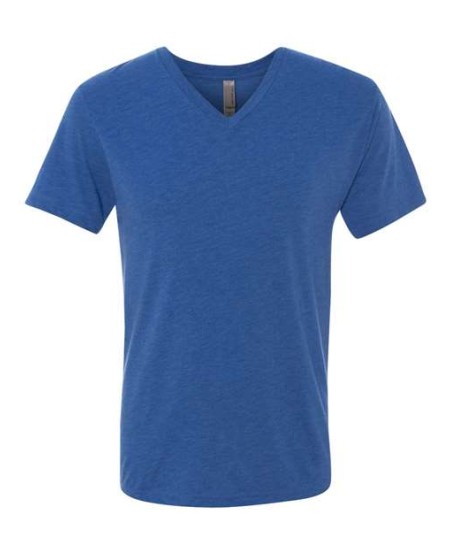 Next Level 6040 Men's Triblend V-Neck T-Shirt – 4.2 oz. 50/25/25 Poly/Cotton/Rayon Heather V-Neck Tee | S–2XL