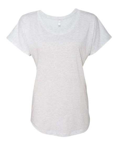 Next Level 6760 Women's Triblend Dolman T-Shirt – 4.3 oz. 50/25/25 Poly/Cotton/Rayon Women's Dolman Scoop Tee | XS–3XL