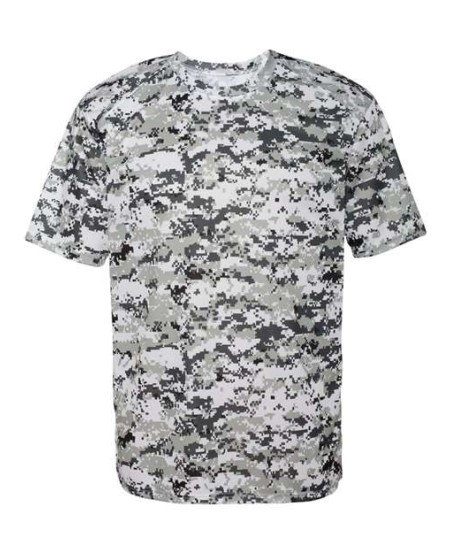 Badger 4180 Men's Digital Camo T-Shirt – 100% Sublimated Polyester Full-Body Digital Camo Tee | XS–4XL