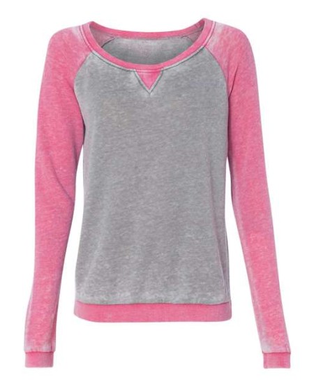 J. America 8927 Women's Zen Fleece Raglan Sweatshirt – 7 oz. Women's crewneck sweatshirt | S–2XL