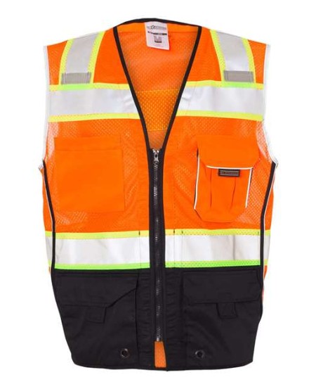 Kishigo 1515-1516 Unisex Premium Black Series Black Bottom Class 2 Vest – Unisex safety vest | S–5XL | ANSI/ISEA 107-2015/2020 Type R Class 2