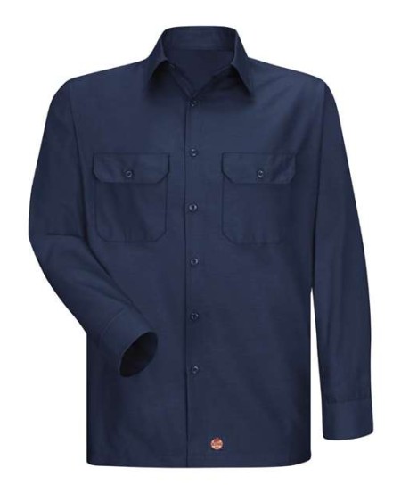 Red Kap SY50 Men's Ripstop Long Sleeve Shirt – 4.25 oz. 65/35 Poly/Cotton Ripstop Work Shirt | S–3XL