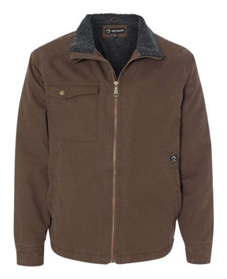 DRI DUCK 5037 Men’s Endeavor Canyon Cloth™ Canvas Jacket with Sherpa Lining – 10 oz. 100% Cotton Canvas | 12 oz. Poly Sherpa | Heavy-Duty Metal Zipper