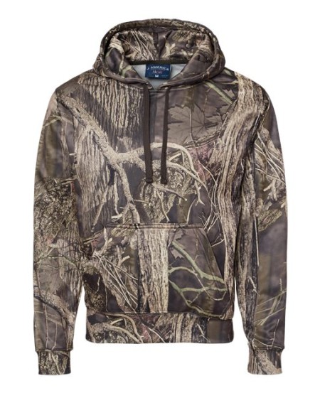 J. America 8615 Men’s Polyester Tailgate Hooded Sweatshirt – 7 oz. Men’s Pullover hoodie | S–3XL