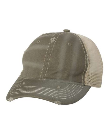 Valucap 3150 Bounty Dirty-Washed Mesh-Back Cap – 55/45 Cotton/Polyester Distressed Vintage Trucker