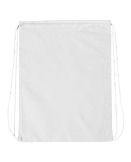 Q-Tees Q4500 Economical Sport Backpack – 6 oz. 100% Cotton Drawstring Cinch Bag