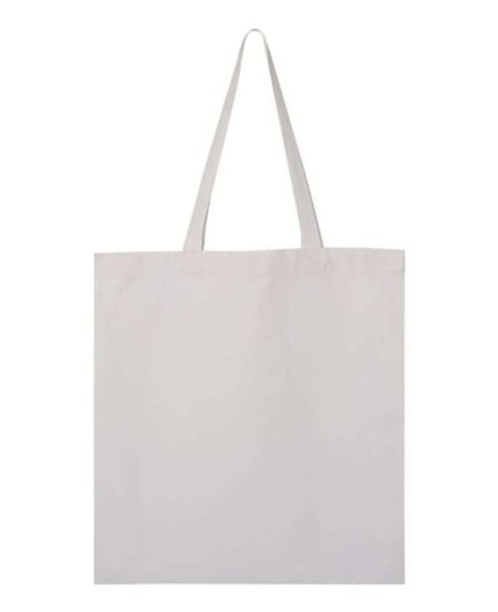 Q-Tees Q800 Promotional Canvas Tote – 12 oz. Heavy Cotton Canvas with Webbed Handles | 15