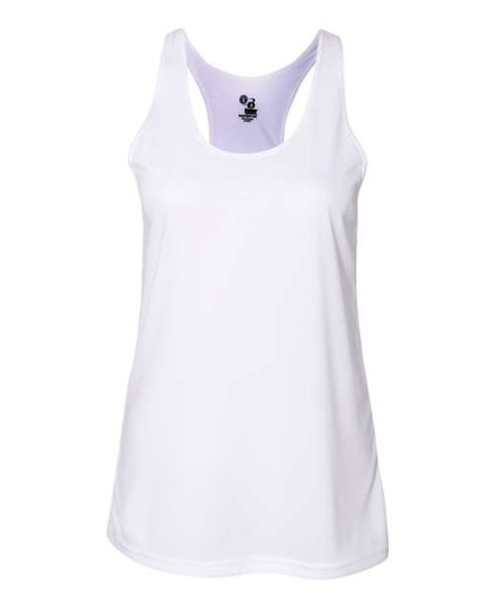 Badger 4166 Women's B-Core Racerback Tank Top – 3.5 oz. 100% Polyester Women's Racerback Athletic Tank | XS–2XL