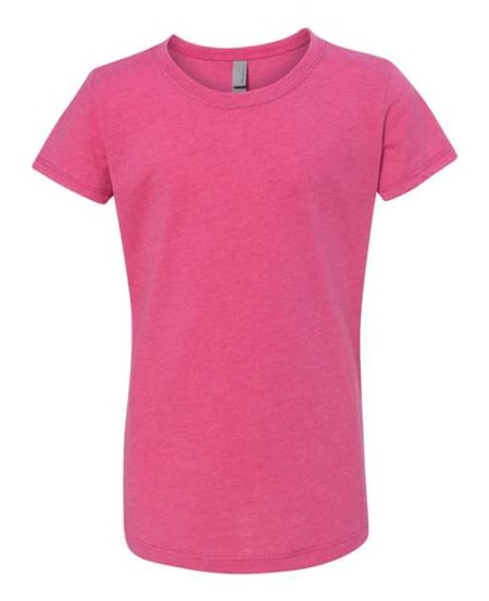 Next Level 3712 Girls' CVC Princess T-Shirt – 4.3 oz. 60/40 Cotton/Poly Girls' CVC Tee | XS(3/4)–XL(14/16)