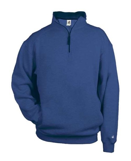 Badger 1286 Men's Quarter-Zip Sweatshirt – 9.5 oz. 60/40 Ring-Spun Cotton/Polyester with Spandex Rib Collar | XS–4XL