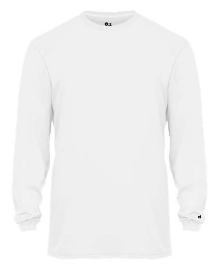 Badger 2104 Youth B-Core Long Sleeve T-Shirt – 3.5 oz. 100% Polyester Moisture-Management/Antimicrobial Youth Performance Long Sleeve Tee | XS–XL