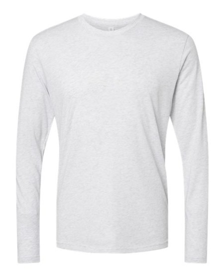 Next Level 6071 Men's Triblend Long Sleeve T-Shirt – 4.3 oz. 50/25/25 Poly/Cotton/Rayon Heather Long Sleeve Tee | XS–2XL