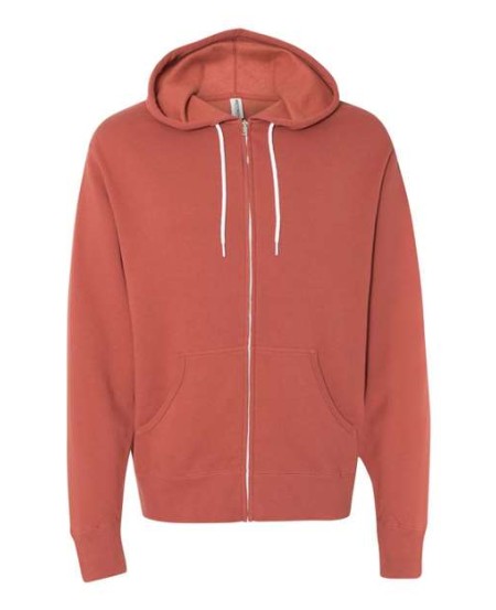 Independent Trading Co. AFX90UNZ Unisex Lightweight Full-Zip Hooded Sweatshirt – 6.5 oz. Unisex Full-zip hoodie | XS–3XL
