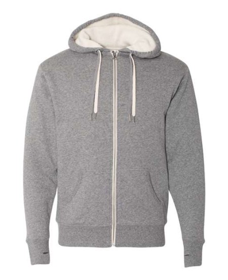 Independent Trading Co. EXP90SHZ Unisex Sherpa-Lined Hooded Sweatshirt – 7.5 oz. Unisex Full-zip sherpa hoodie | XS–2XL