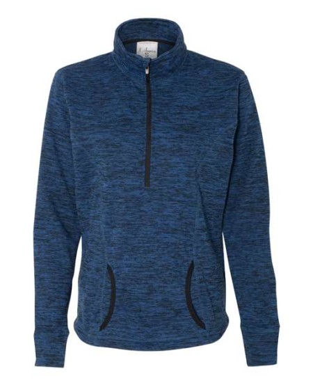 J. America 8617 Women’s Cosmic Fleece Quarter-Zip Pullover – 7 oz. Women’s Quarter-zip pullover | S–3XL