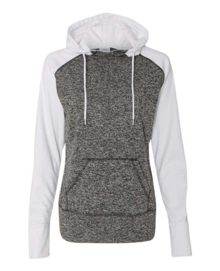 J. America 8618 Women’s Colorblocked Cosmic Fleece Hooded Sweatshirt – 7 oz. Women’s Pullover hoodie | S–3XL