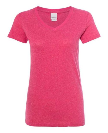 J. America 8136 Women’s Glitter V-Neck T-Shirt – 3.2 oz. Women’s Short-sleeve T-shirt | XS–3XL