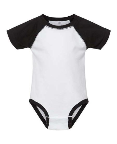 Rabbit Skins 4430 Infant Baseball Fine Jersey Bodysuit – 4.5 oz. 60/40 CRSC Cotton/Poly | NB–24M