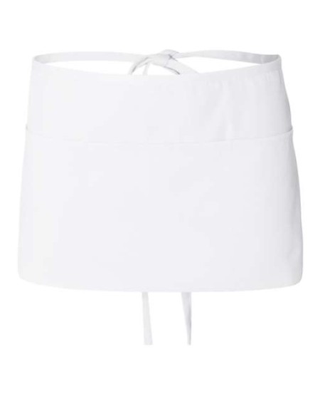 Q-Tees Q2115 Waist Apron with Pockets – 7.5 oz. 55/45 Cotton/Polyester with Three-Section Pocket | One Size
