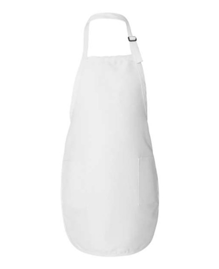 Q-Tees Q4350 Full-Length Apron with Pockets – 7.5 oz. 55/45 Cotton/Polyester with Two Patch Pockets | One Size
