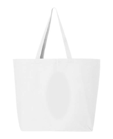 Q-Tees Q600 25L Jumbo Canvas Tote – 12 oz. Heavy Cotton Canvas with Extra-Long Handles and Reinforced Base