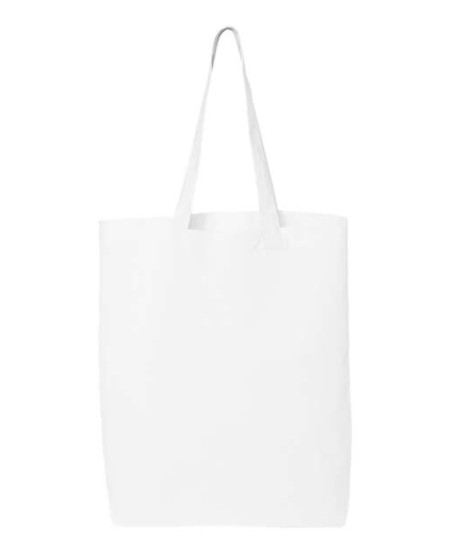 Q-Tees QTBG 12L Economical Canvas Tote with Bottom Gusset – 6 oz. 100% Cotton Tote | 15