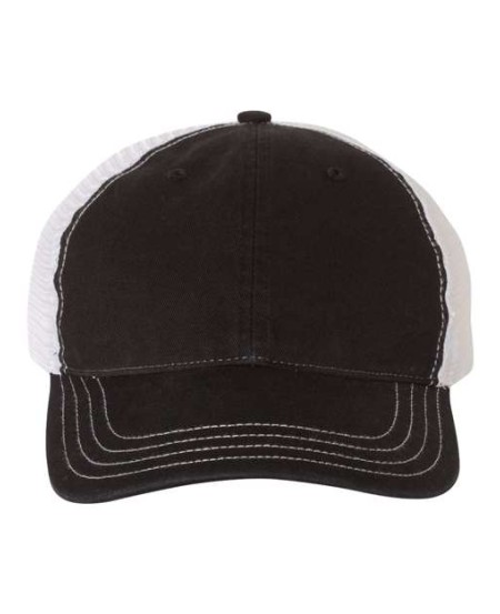 Richardson 111 Garment-Washed Trucker Cap - Unstructured 60/40 Cotton/Polyester Vintage Wash | OSFM Snapback