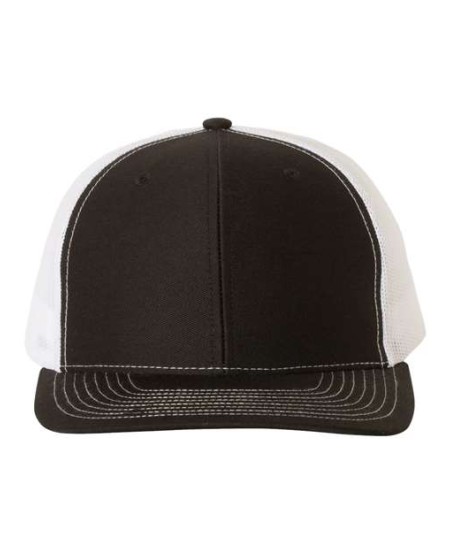Richardson 112 Snapback Trucker Cap - 60/40 Cotton/Polyester Twill, 100% Polyester Mesh Back | OSFM Snapback