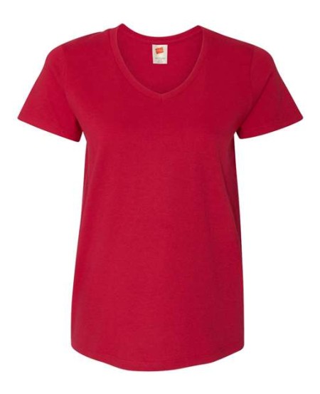 Hanes 5780 Women's Essential-T V-Neck T-Shirt – 5 oz. Cotton Women's V-Neck Tee