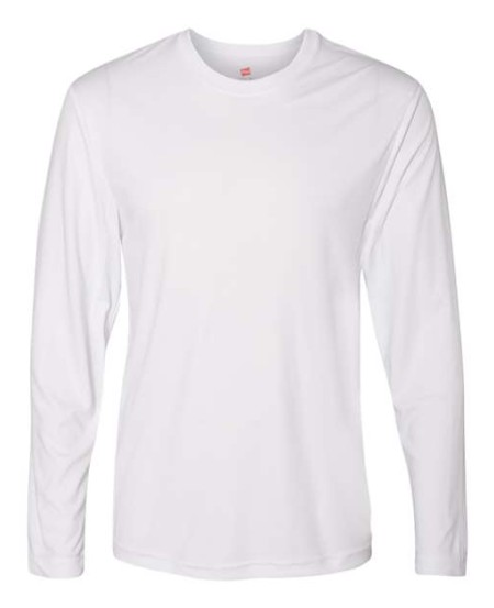 Hanes 482L Cool DRI Long-Sleeve Performance T-Shirt – Unisex 4 oz. 100% Polyester UPF 50+ Tee | S–3XL