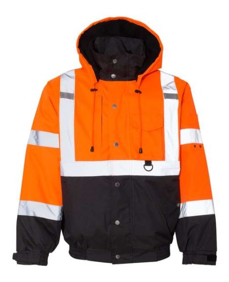 Kishigo JS130-132 Unisex Ripstop Bomber Jacket | M–5XL | ANSI/ISEA 107-2015/2020 Class 3