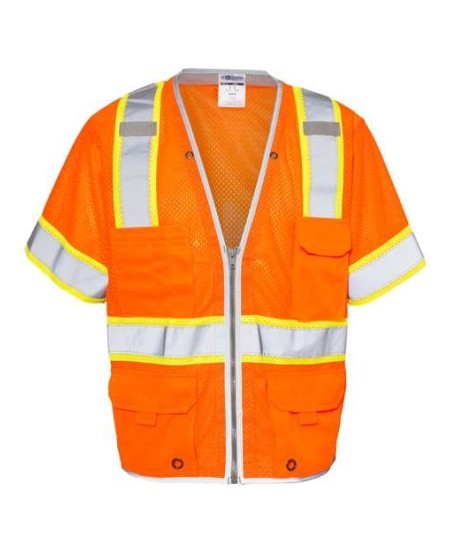 Kishigo 1550-1551 Unisex Premium Brilliant Series Heavy Duty Class 3 Vest – Unisex Safety Vest | S–5XL | ANSI/ISEA 107-2015/2020 Type R Class 3