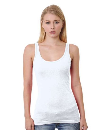 Bayside 3410 Women's USA-Made Tank Top – 4.2 oz. Combed Ring-Spun Cotton Junior-Fit Tank | XS–2XL
