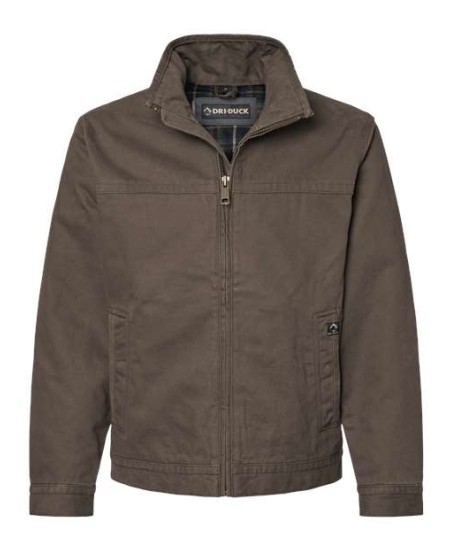 DRI DUCK 5028T Men’s Boulder Cloth™ Tall Maverick Jacket with Blanket Lining – 12 oz. Garment-Washed Canvas | Plaid Blanket Lining | Tall