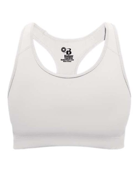 Badger 2636 Girls' B-Sport Bra Top – Youth 90/10 Poly/Spandex Racerback Athletic Top | XS–XL
